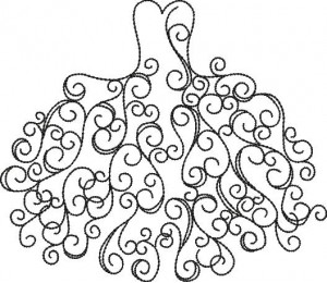 Stickdatei - Brautkleid